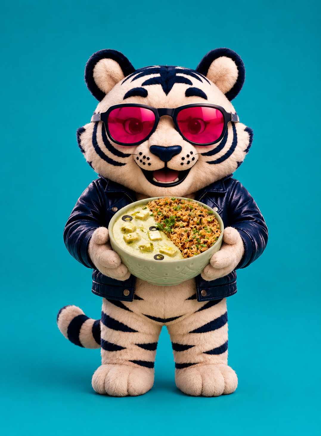 EatFit tiger with bowl